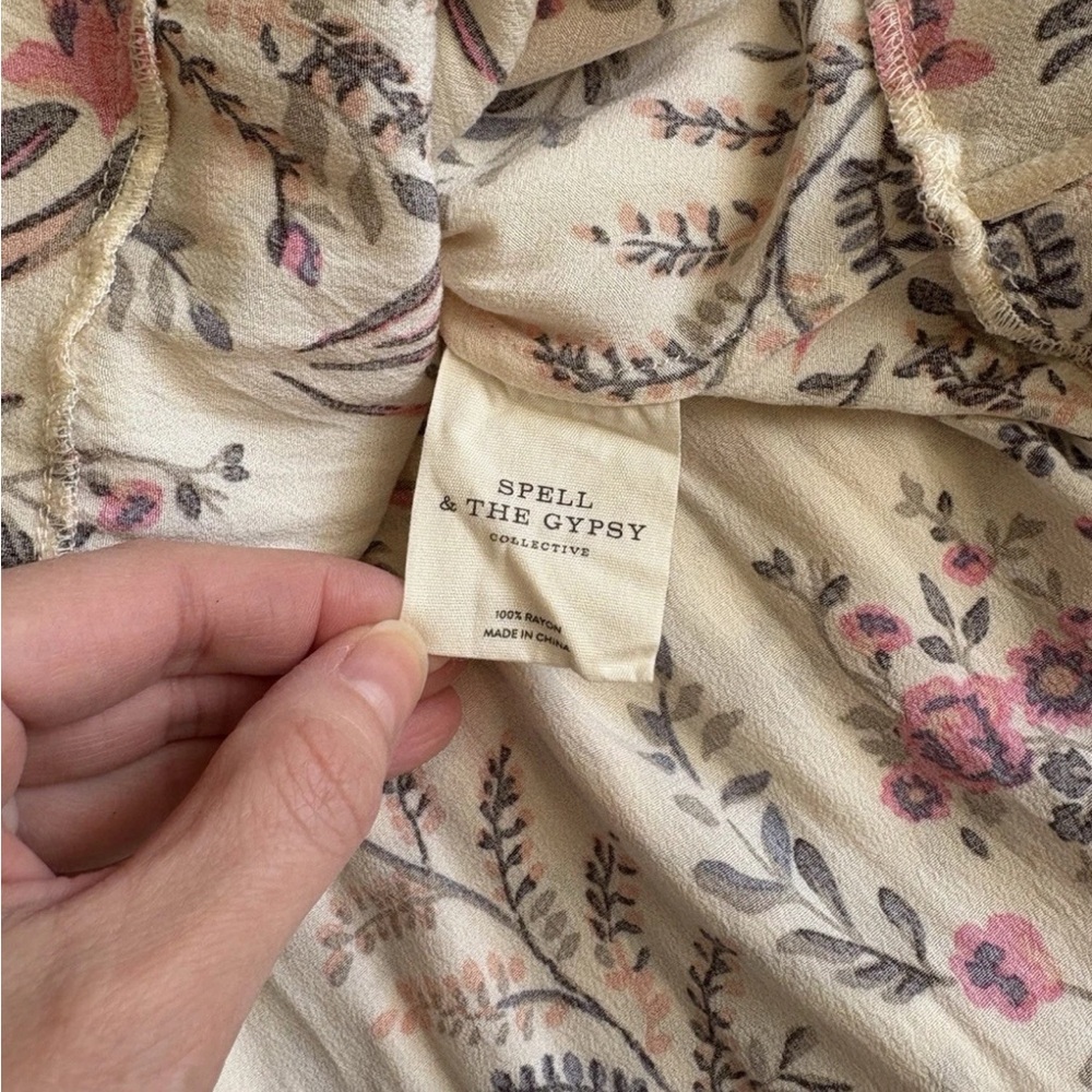 Spell & The Gypsy Collective Maisie Tiered Floral Playdress XS Romantic Feminine - Picture 10 of 11